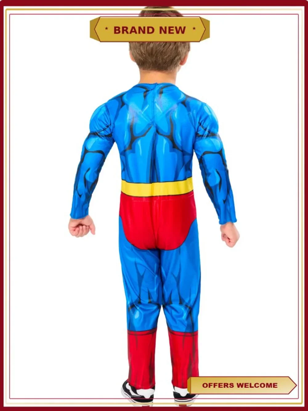 Toddler Superman Halloween Costume 2T Jumpsuit with Cape